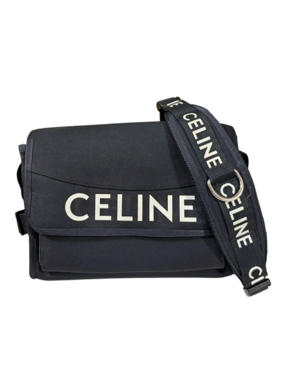 Celine Smo le Trekking Messenger Bag Nylon Black